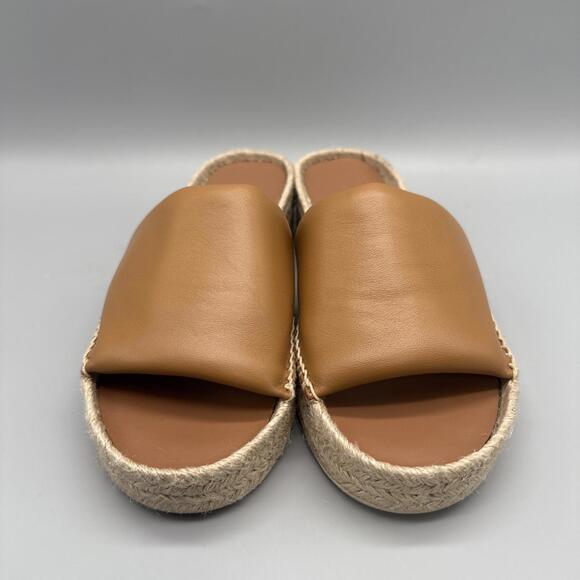 VINCE. Jesse Genuine Leather Slip On Open Toe Espadrille Sandals Shoes 7 NEW! - Picture 2 of 6